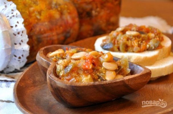 Фасоль по-монастырски с овощами на зиму